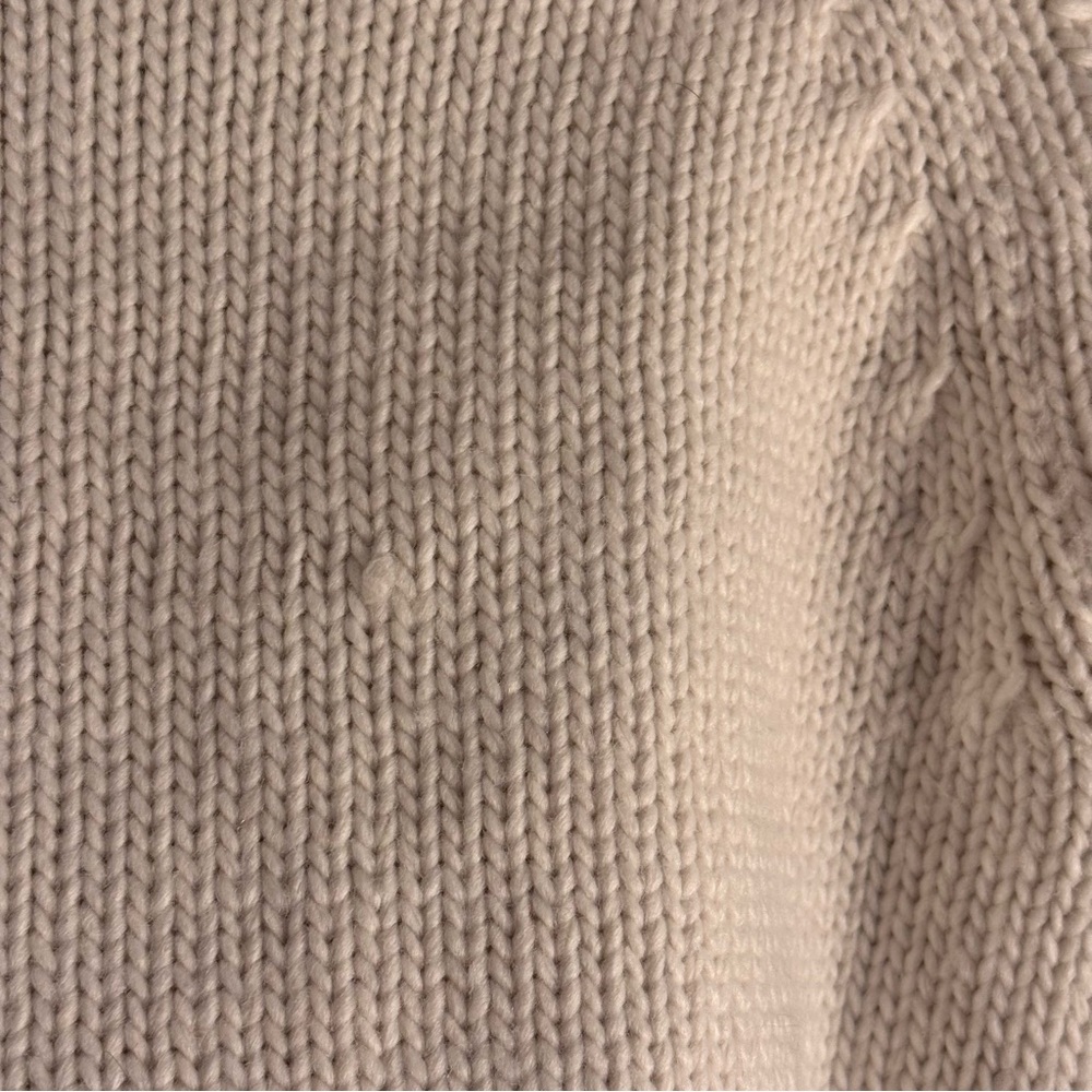 H&M Cable Knit Chunky Cropped Turtleneck Sweater Cream Women’s Size Small - Picture 7 of 13